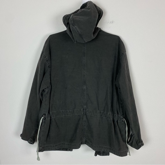Free People Joshua Tree Oversized Gray Black Utility Cargo Jacket - Picture 9 of 13